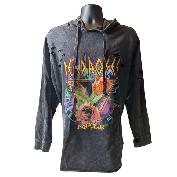 Torrid Hoodie Dead Roses 80s Tour Women 3X Distressed Sweatshirt Vintage Band - Picture 13 of 16